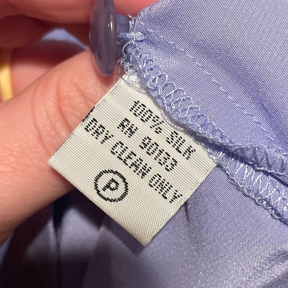 Bob Mackie Blue Button Down Shirt S - Picture 6 of 6